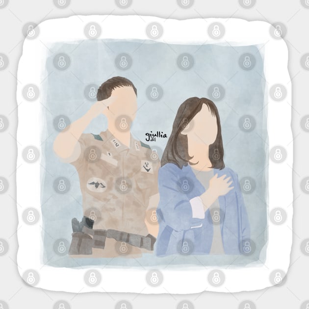 Descendants of the sun FANART 01 Sticker by Giullia - Yeppeunyeppeun Art